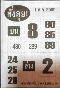 หวย 24 หวยสั่งลุย 1/10/65