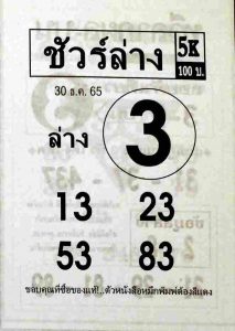 หวย 24 หวยชัวร์ล่าง 30/12/65