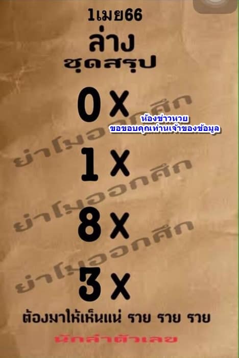 เว็บหวย ย่าโมออกศึก 1/4/66