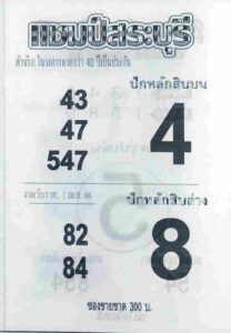 หวย 24 แชมป์สระบุรี 1/4/66