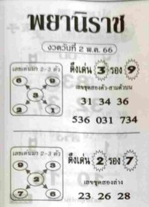 หวย 24 พยานิราช 2/5/66  