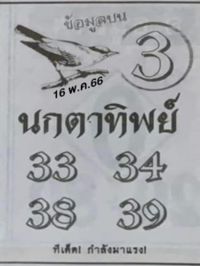 หวย 24 นกตาทิพย์ 16/5/66