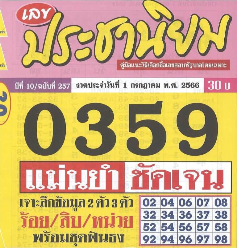 รวยแน่หวยประชานิยม 1-7-66