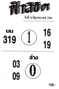 สุดยอดหวยฟ้าลิขิต 16-6-66