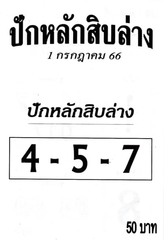 แม่นมากหวยปักหลักสิบล่าง 1-7-66