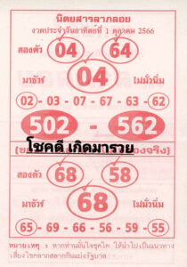 หวยไทย ลาภลอย 1/10/66
