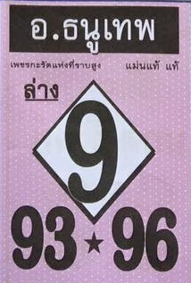 หวยไทย อาจารย์ธนูเทพ 30/12/66